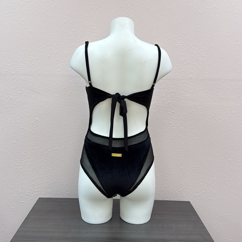 Vibrant Multicolor Mesh One-Piece Swimsuit - Picture 3 of 4